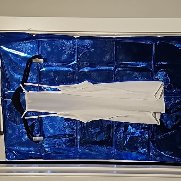 Lily White White Semi-Sheer Faux Wrap around Sleeveless Blouse Size S VGUC - Picture 7 of 7